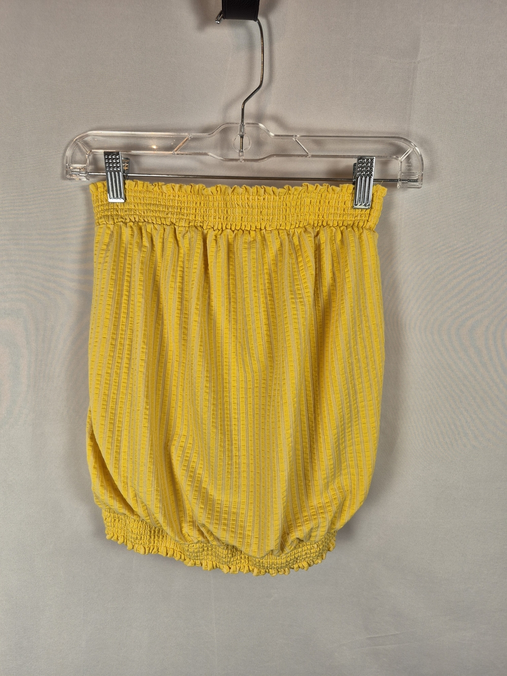 Anthropologie Yellow Colusa Strapless Smocked Tube Top Size XS - Picture 2 of 6